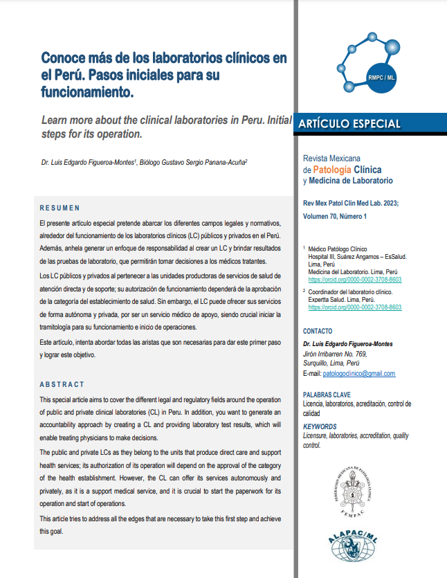 Conoce más de los laboratorios clínicos en el Perú. Pasos iniciales para su funcionamiento.